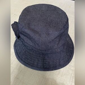 GAP Navy Pinstripe Bucket Hat it’s sparkles with a flower on the side